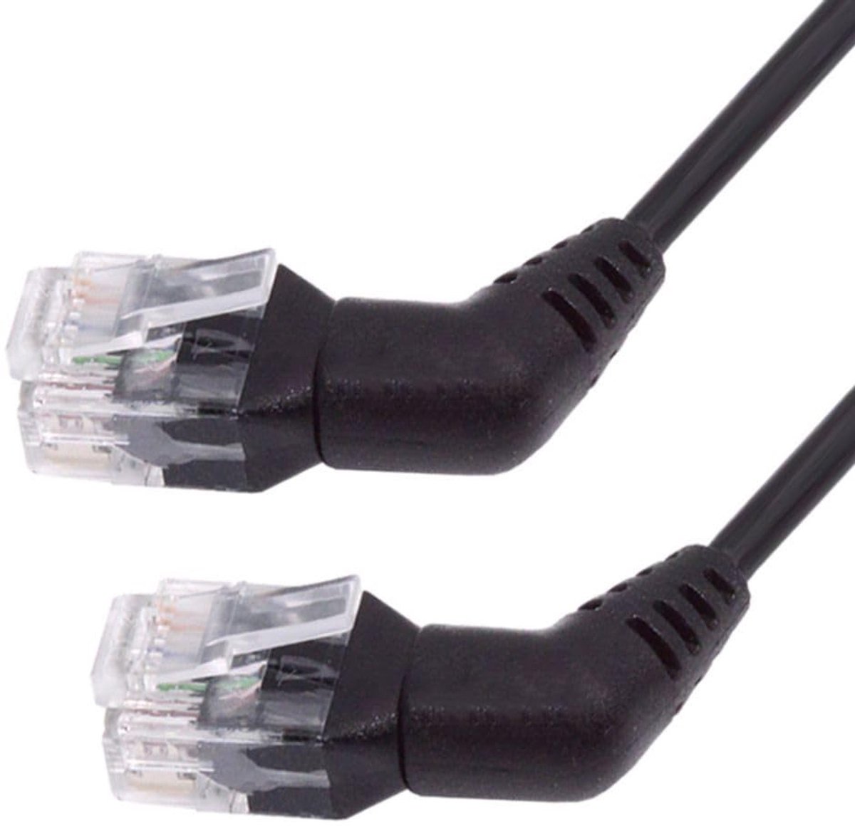 Dailygoody - Ethernet Kabel - 10Gbps Snelheid - 90 Graden Hoek - 0.2M Lengte - Hoge Kwaliteit - Ideaal voor Gaming - Geschikt voor Netwerkverbindingen...