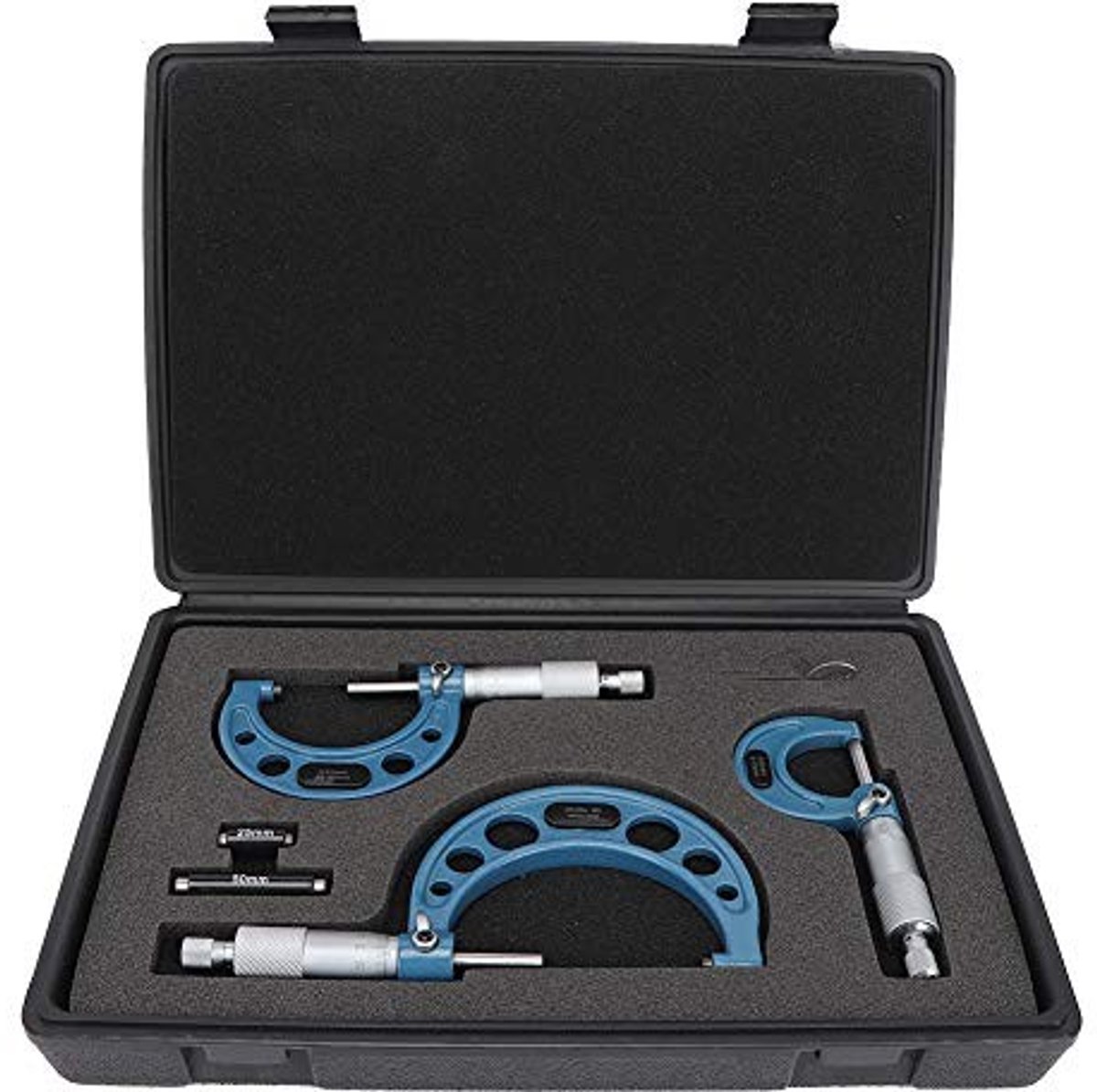 Dailygoody - Buitendiameter micrometer - Micrometerset 0-75 mm - Hoogwaardige kwaliteit - Set van 3 - Precisie meetinstrumenten - Geschikt voor hobby ...