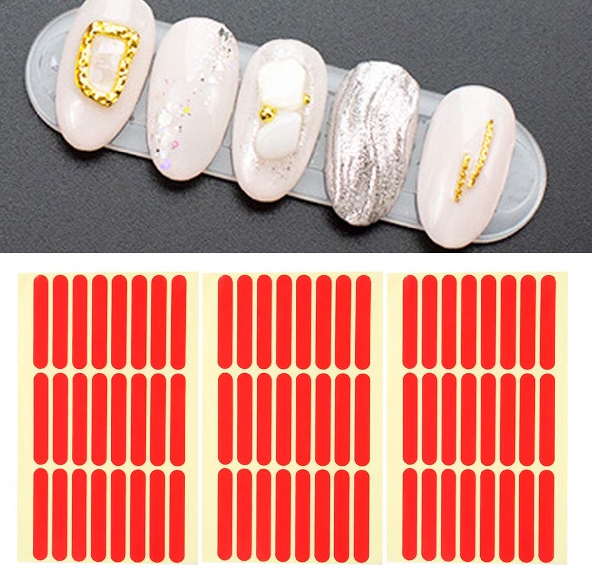 Dailygoody - Dubbelzijdige Plakband voor Nagelkunst - 3 Stuks - Manicure Tool - Thuis en Professioneel Gebruik - Creatieve nagels - Nagelstyling - Ges...