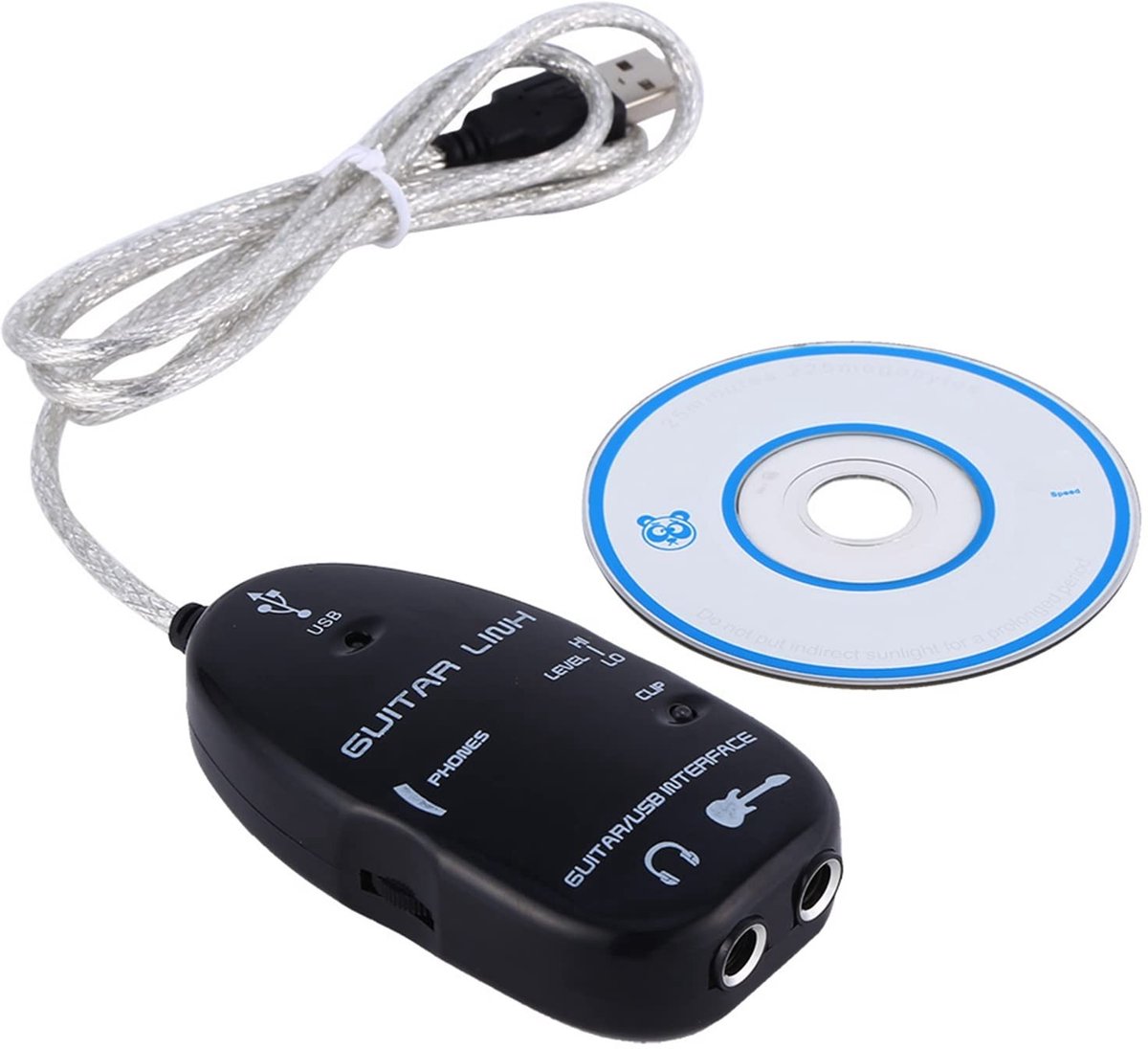 Dailygoody - Solidchoice - Dailygoody - Rocksmith-kabel - Professionele USB-gitaarlinkkabel - Eenvoudige Plug-and-play-installatie - Gitaarinterface voor PC - Perfect voor opnam