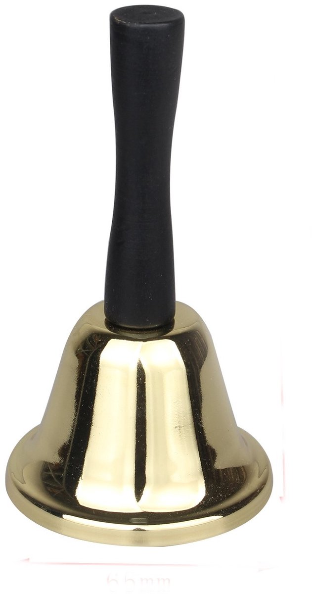 Dailygoody - Klassieke Hand Bell - Service Bel - Goudkleurig - Oproepbel - Heldere Klank - Ideaal voor Kantoor en Restaurant - 1 Stuk