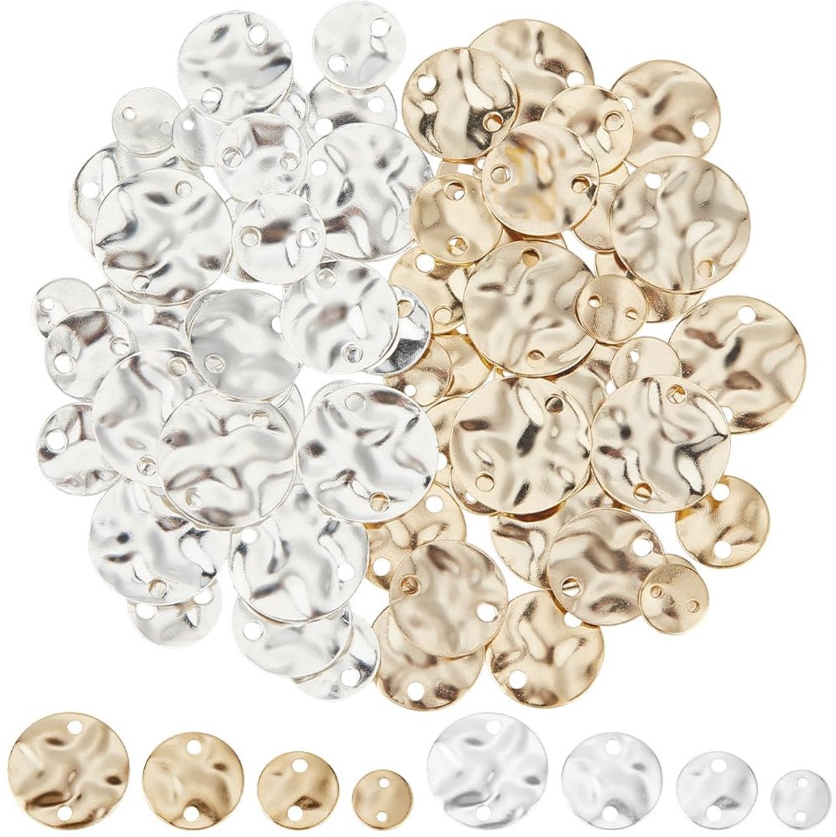 Dailygoods - 80 Stuks Vergulde Ronde Schakels voor Sieraden Maken