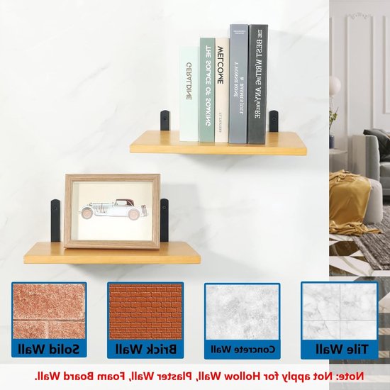 8 Stuks Hoeksteunen voor Wandbevestiging - Stevige RVS Zwarte Plankensteun voor Floating Shelves, Ideaal voor Huishoudelijk Gebruik — afbeelding 4