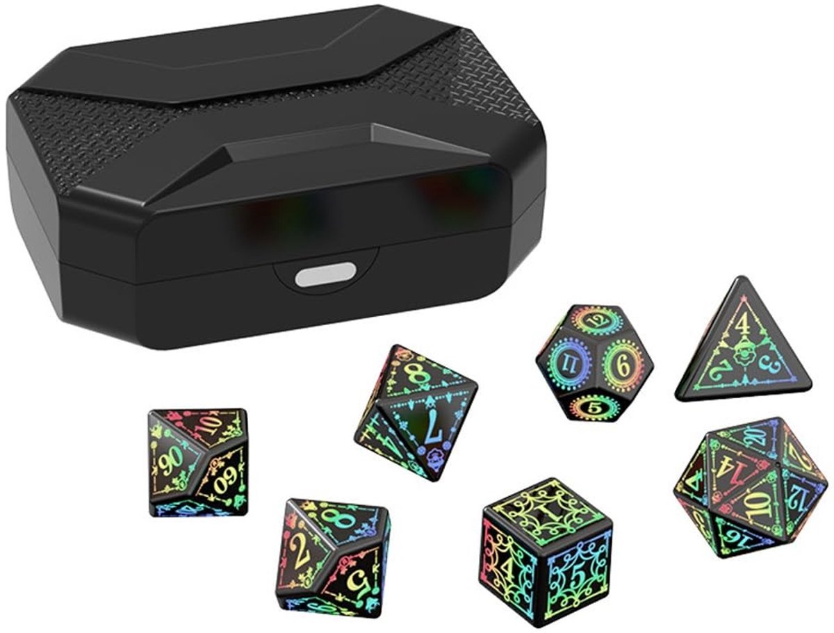 Dailygoods - LED DND Dobbelstenen Set voor Rollenspellen en Tafelspellen