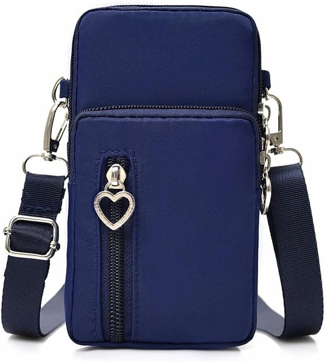 Stijlvolle Dames Schoudertas van Oxford Stof, Multifunctionele Mini Tas met Compartimenten voor Mobiele Telefoon en Accessoires
