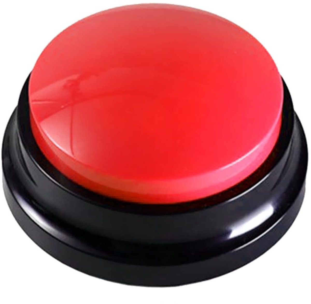 Dailygoods - Dailygoody - Huisdier Communicatie Knop - Hond Training - Opneembaar - Rood - Geluidssignaal - Geschikt voor Huisdieren - 8x8 cm