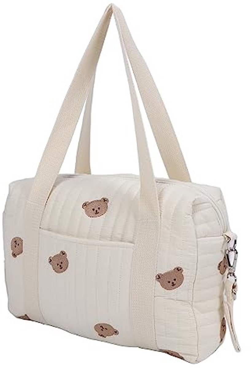 Dailygoods - Dailygoody - Multifunctionele Kinderwagen Opbergtas - Duurzaam en Ruim - Herbruikbare Handtas - Uniseks - Ideaal voor Moeders - Bear Bag