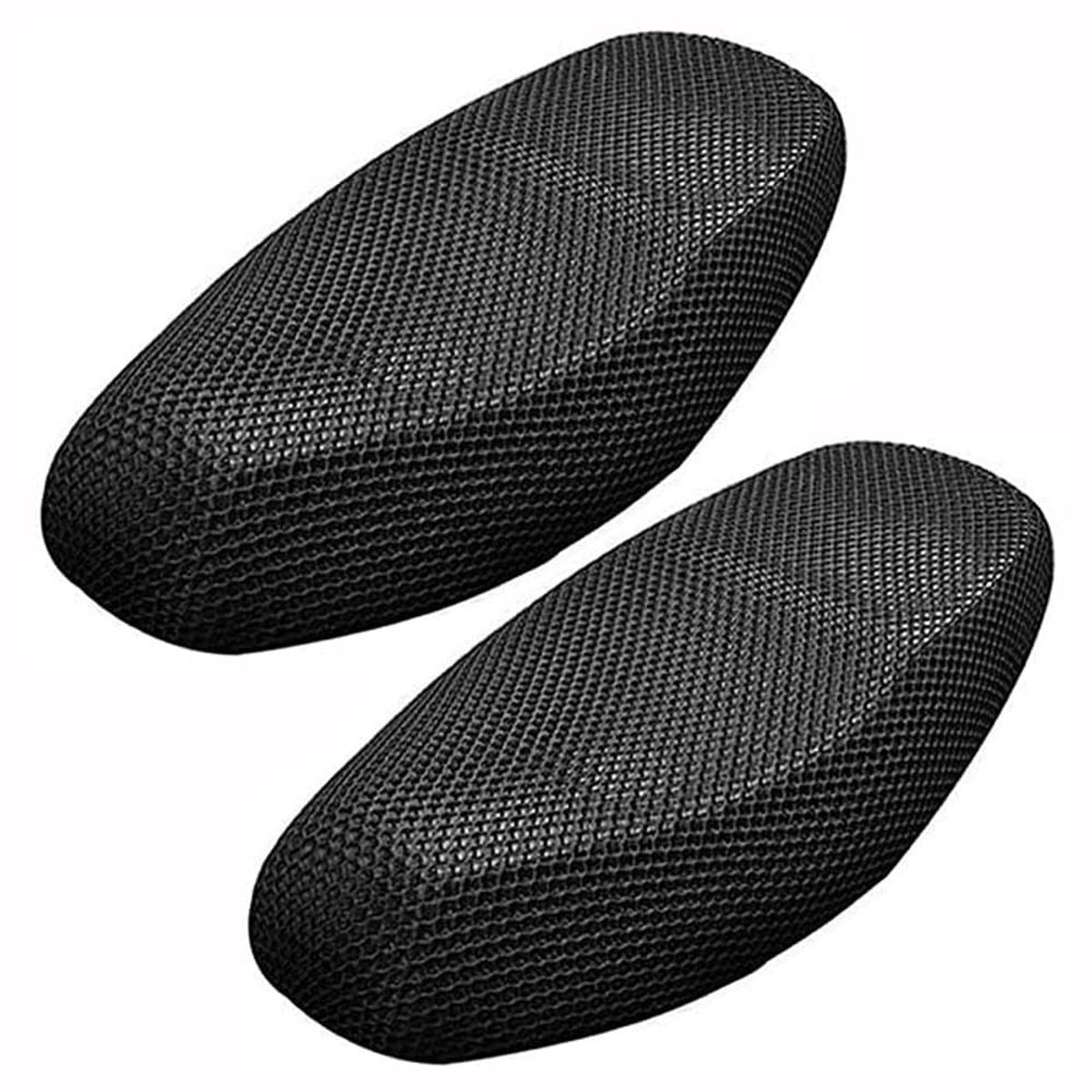 Dailygoods - Dailygoody - Motorzitting - Ademend - Antislipbescherming - Zwart - Kussen - Zonnebrandcrème - Geschikt voor Scooter - 75x60cm