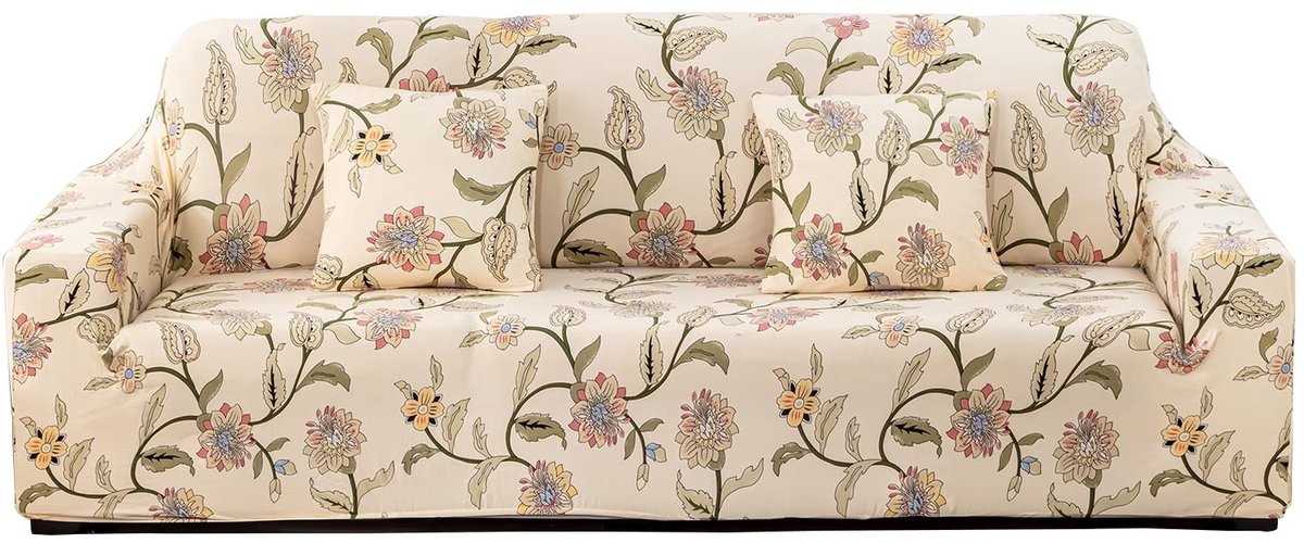 Dailygoods - Dailygoody - Sofahoezen - Bankhoezen - Eenvoudige bescherming - Bloemen - Moderne meubelbeschermer - Geschikt voor 1/2/3/4 zits - Stretch design