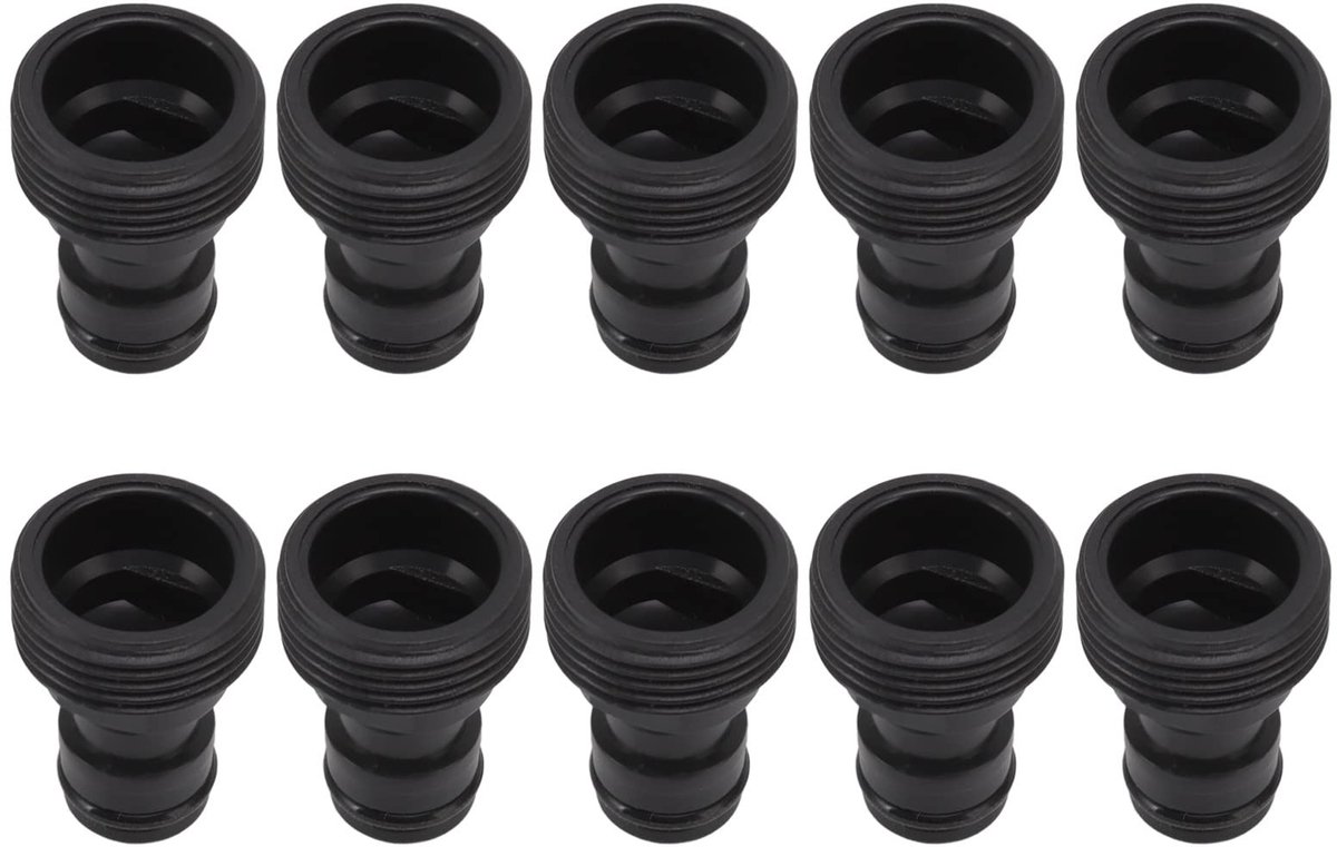 Dailygoods - Dailygoody - Tap Connector G3/4 Buitendraad - Snelkoppeling - 10 Stuks - Tuinirrigatie - Kunststof - Geschikt voor diverse tuinprojecten