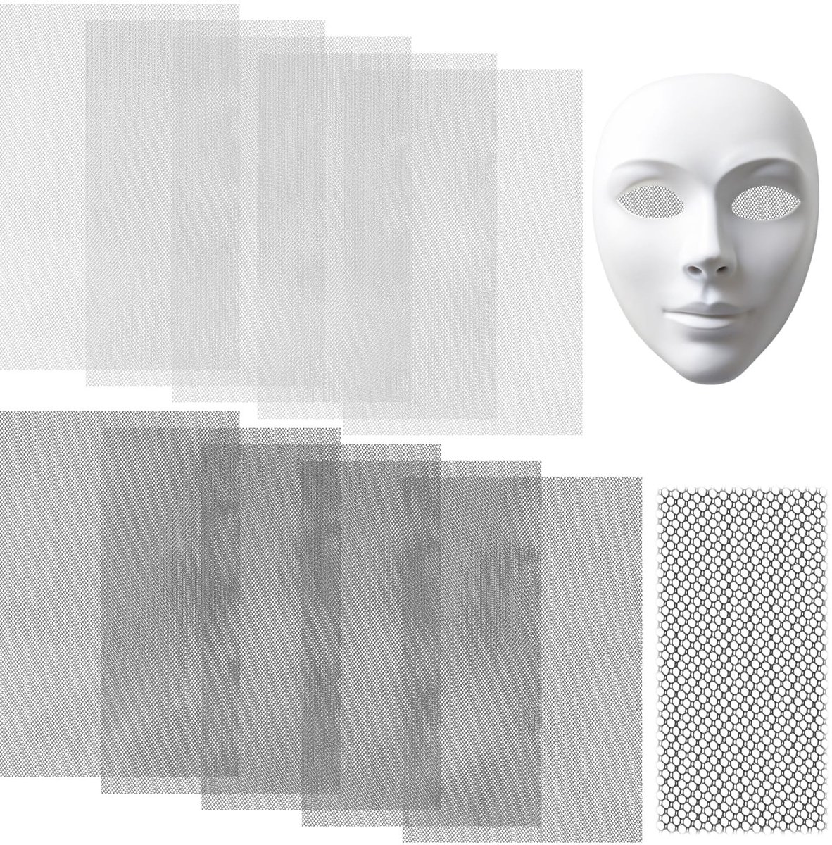 Dailygoods - Dailygoody - Fursuit Eye Mesh - Waterproof net - 30 x 20 cm - Geschikt voor Cosplay - Pack van 10