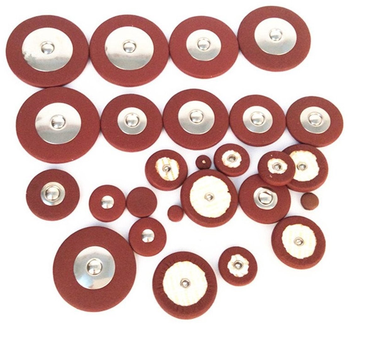 Dailygoods - Dailygoody - Sax Lederen Pads - Vervanging - Bruin - Tenor Saxofoon Accessoires - Perfect voor Reparatie - 26 Stuks
