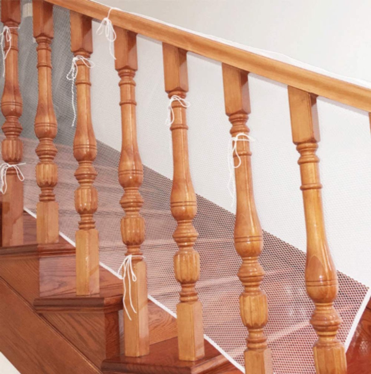 Dailygoods - Dailygoody - 3 Meter Veiligheidsnet - Kinderbeveiliging voor Balkon en Trappen - Eenvoudig te Installeren - Wit - Veilig Thuisgebruik - Geschikt voor