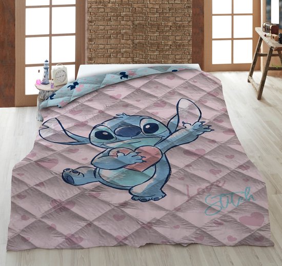 Bedrukt Dekbed Disney Stitch 140x200cm – Vulling 250gr – 100% Polyester – Officiële Licentie