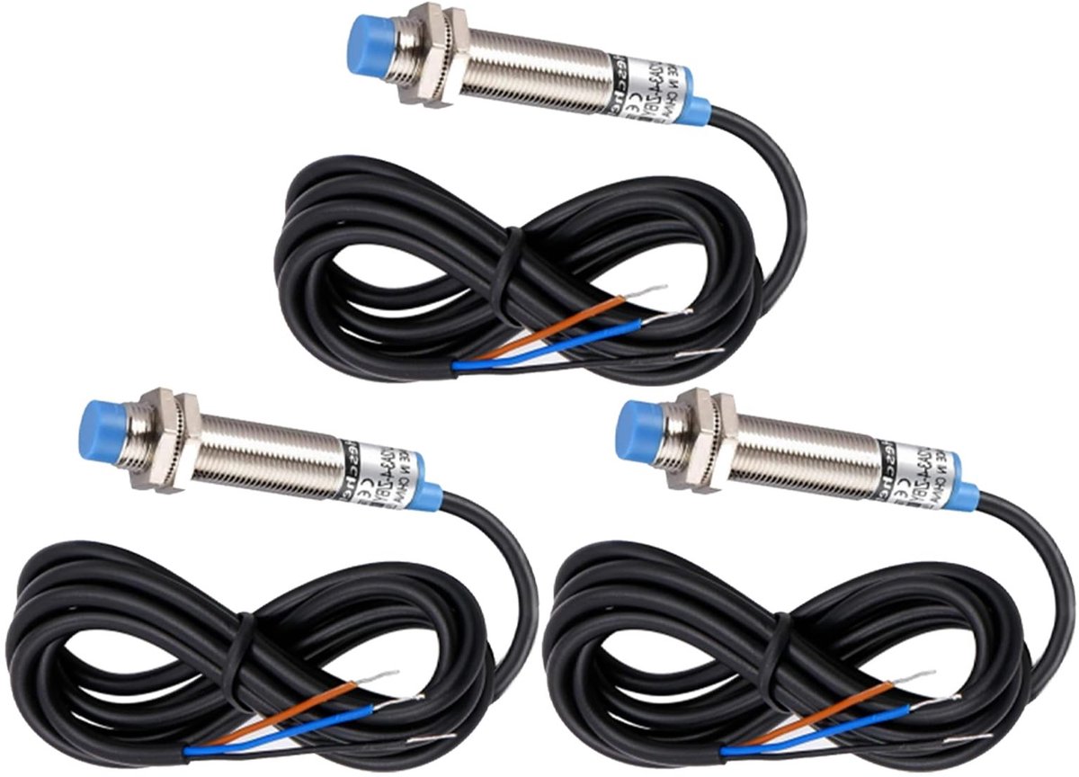 Dailygoods - Dailygoody - inductieve naderingsschakelaar - 3 stuks - compact en betrouwbaar - 2mm - 3-draads inductieve sensor - ideaal voor automatisering - LJ8A3
