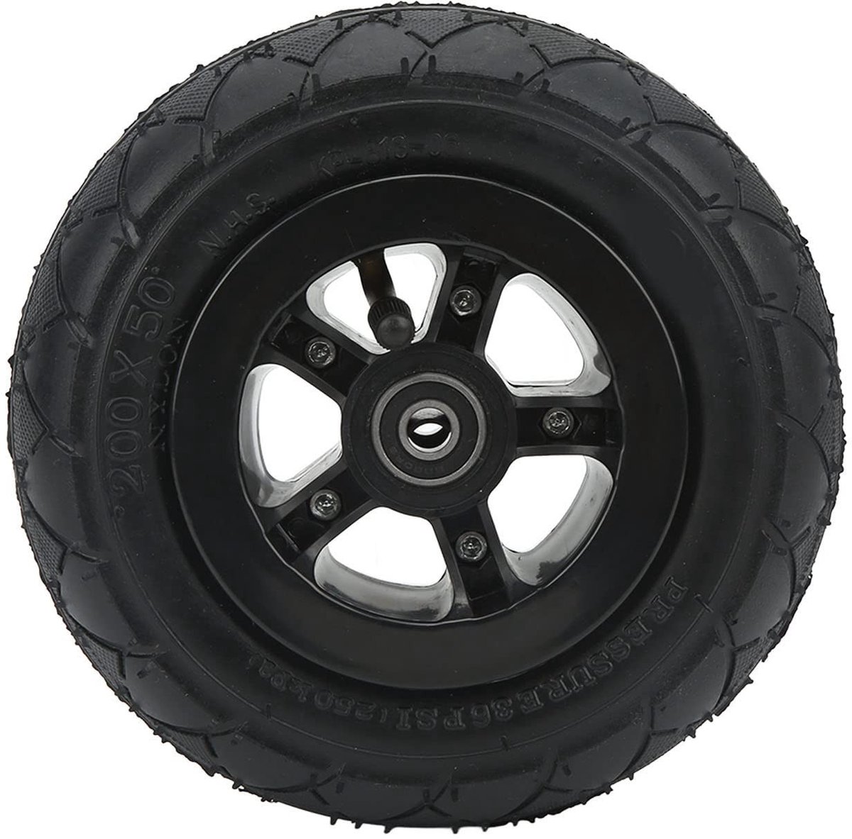 Dailygoods - Dailygoody - Skateboardwielen - Off-road - 8-inch - Hoge grip - Slipvast - Geschikt voor mountain scooters en elektrische fietsen - Flexibele rotatie
