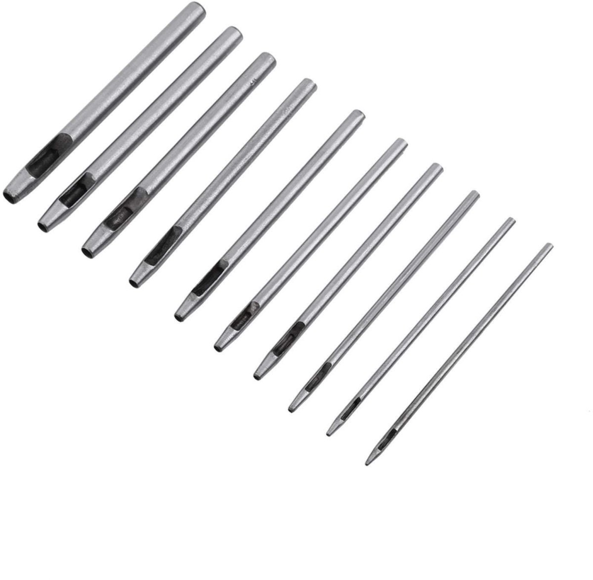 Dailygoods - Dailygoody - Perforator horlogeband - Lederen perforator - Voor ambachten - 10st - Ronde holle perforators - Geschikt voor leer en canvas
