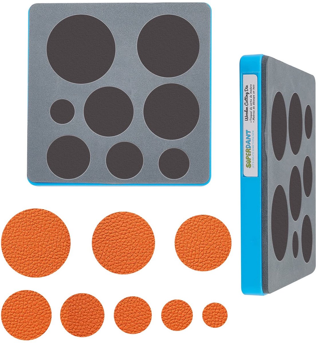 Dailygoods - Dailygoody - Lederen Snijden Dies - Ronde Stansvormen - Duurzaam en Herbruikbaar - 15x15 cm - Voor Accessoires - Perfect voor Vrouwen en Kinderen
