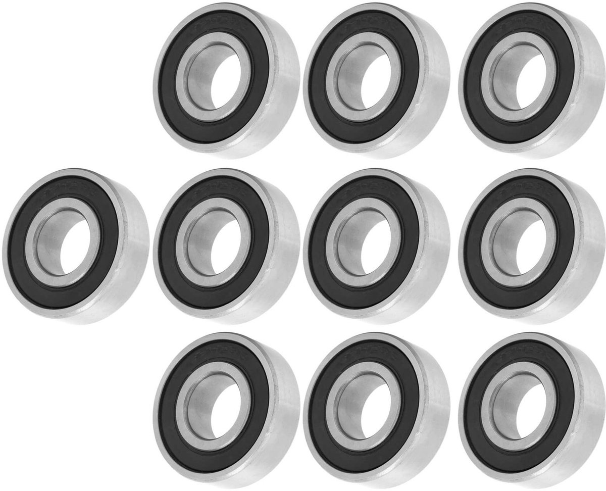 Dailygoods Set van 10 Kogellagers 6202-RS voor Skateboards en Rolschaatsen