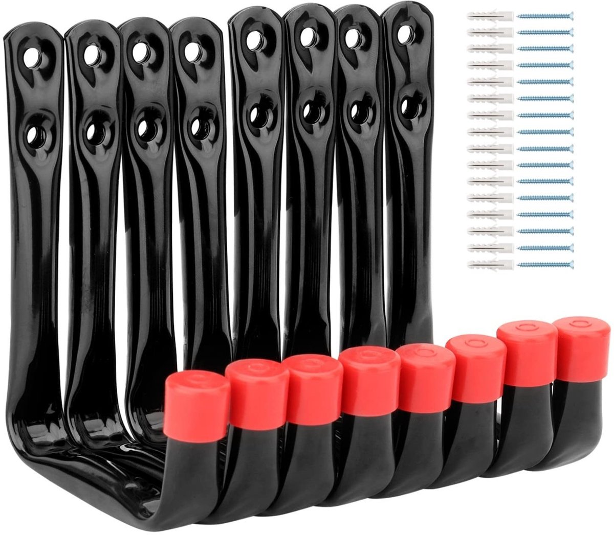 Dailygoods - Cosensi - Dailygoody - Garage Opslaghaken - Sterke Haak Set - 8 Stuks - Geschikt voor Tuingereedschap - Hoog Laadvermogen - Ideaal voor Garage en Schuur