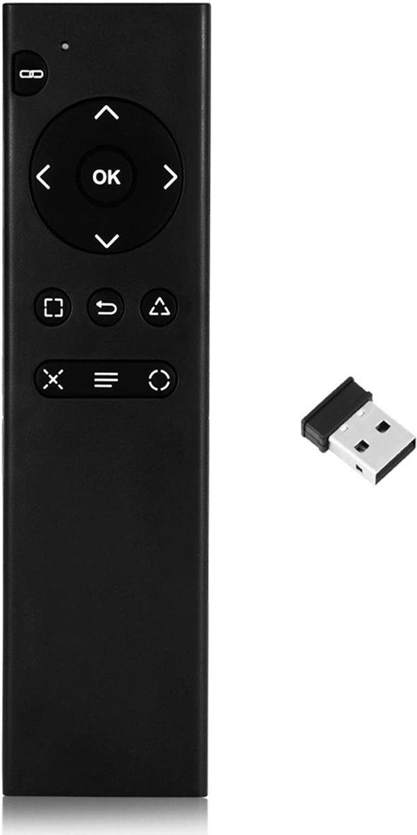 Dailygoody - Universele Afstandsbediening - Draadloze Mediacontroller - 2,4 GHz - Geschikt voor 4 DVD's - USB-ontvanger - Handig voor thuisgebruik