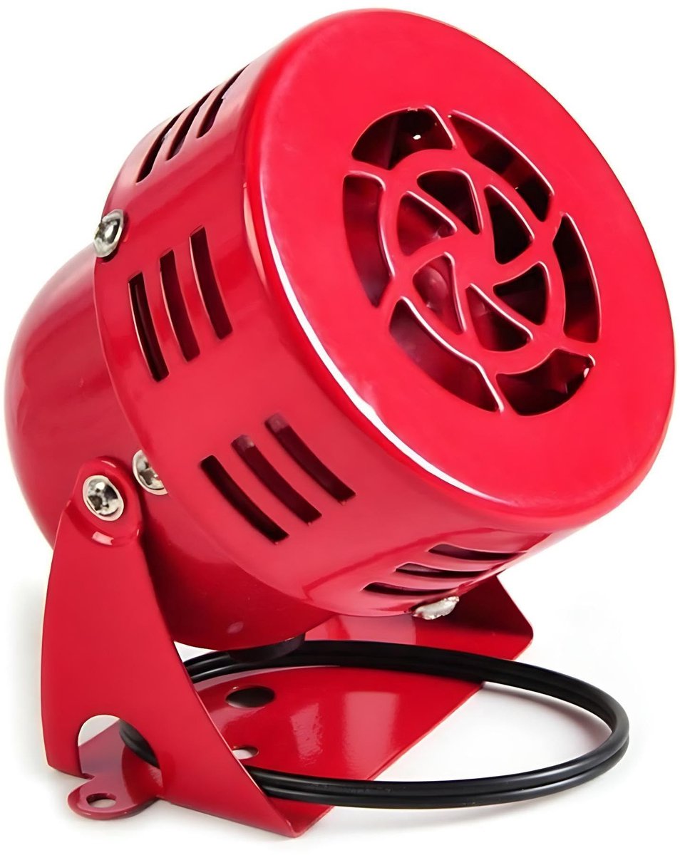 Dailygoody - Motoralarm - 120dB - Rood - Industrieel Geluid - Beveiliging Tegen Diefstal - Elektrisch Alarm - Geschikt voor Fabriek