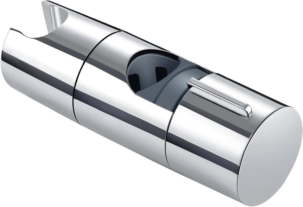 Verstelbare Douchehouder voor Handdouche 19-25mm - Universele Beugel voor Glijbuis zonder Boren (Zilver) - Eenvoudige Installatie en Duurzaam Ontwerp