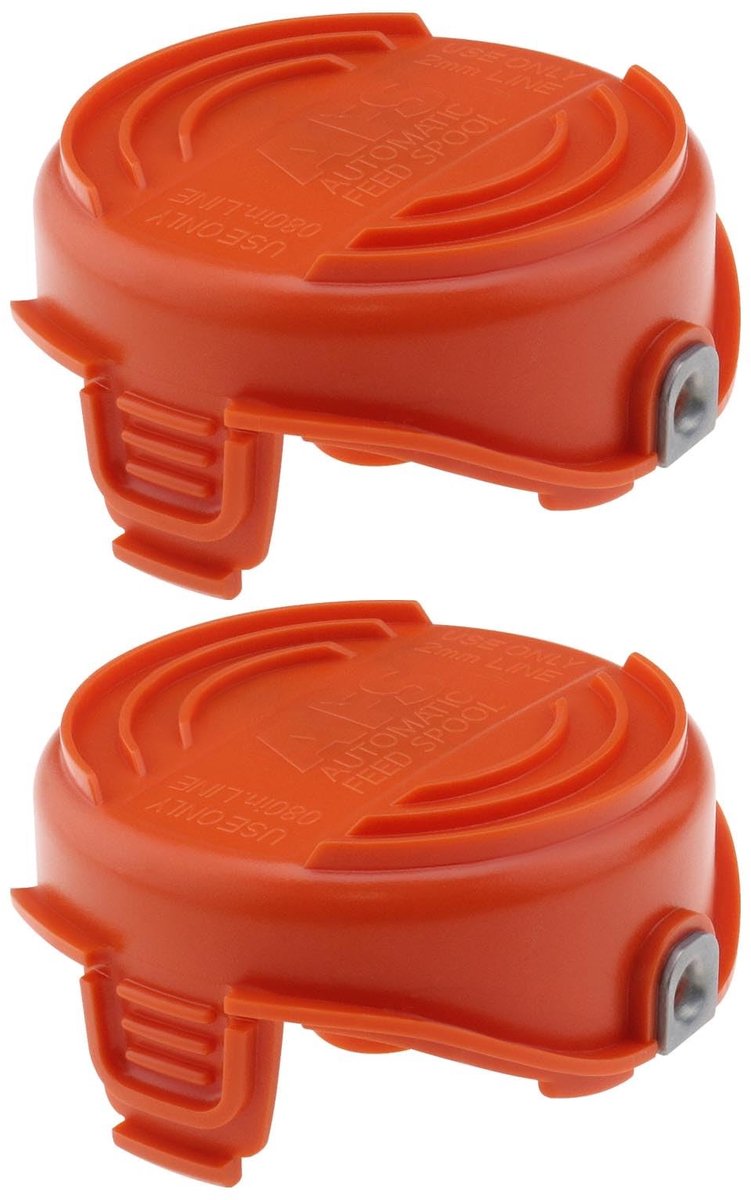 Dailygoods - Dailygoody - Draadtrimmerspoel - Grastrimmer Spoel Cover - Oranje - ABS Materiaal - Geschikt voor Black & Decker - 2 Stuks