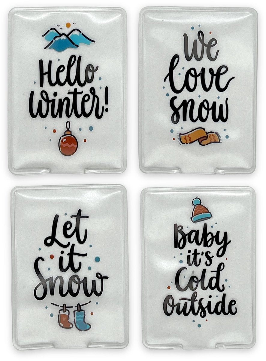 Dailygoods - Dailygoody - Handwarmers - Vingerwarmers - Herbruikbaar en snel te activeren - Set van 4 - Tegen koude handen - Ideaal voor winterse dagen - Unisex