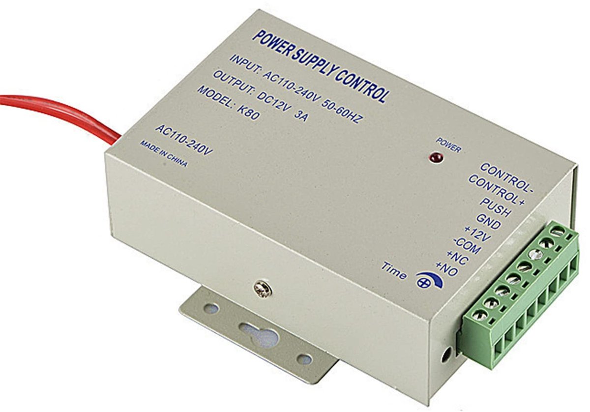 Dailygoods - Dailygoody - 12VDC Voedingsschakelaar - Toegangscontrole - Instelbare Vertraging - Compact Formaat - NO/NC Uitgang - Ideaal voor Beveiliging - 3A