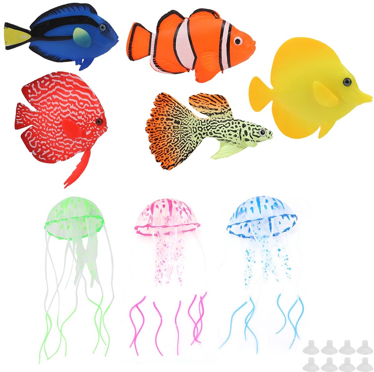 Dailygoods - Dailygoody - Kunstmatige Gloeiende Vis - Aquariumdecoraties - Kleurige Onderwaterwereld - Veilig en Niet Giftig - Simulatie Decoratie - Geschikt voor ..