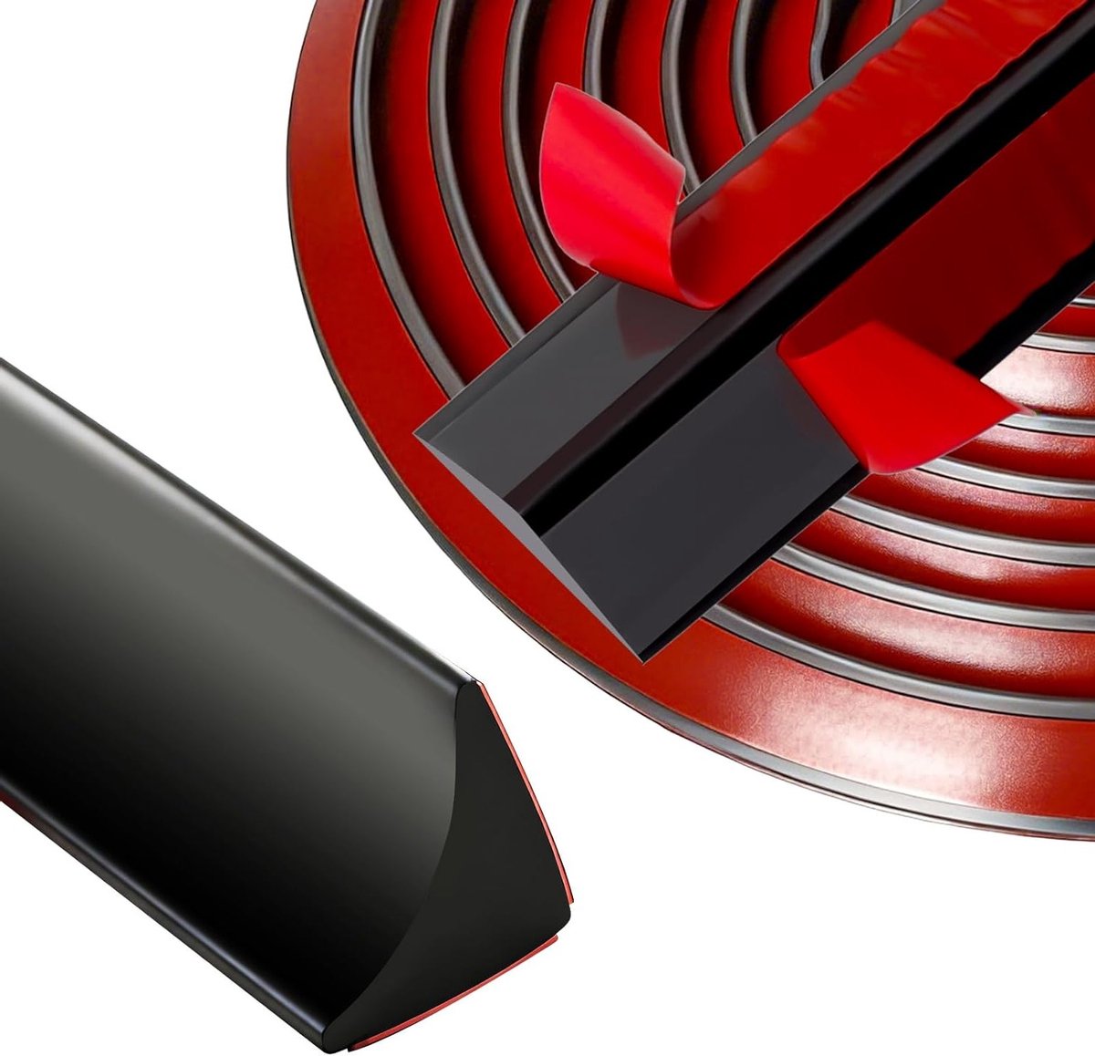 Hoekframe voor Keukenwerkblad met Decoratieve Mouldings, Zelfklevend en Flexibel, 3 m, Zwart, 15 mm x 15 mm, Waterdicht en Duurzaam