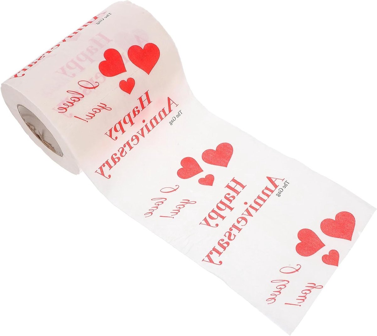 Romantisch toiletpapier met hartdruk voor Valentijnsdag - Leuke cadeau-ideeën voor bruiloften en verjaardagen - Origineel en humoristisch geschenk voor geliefden