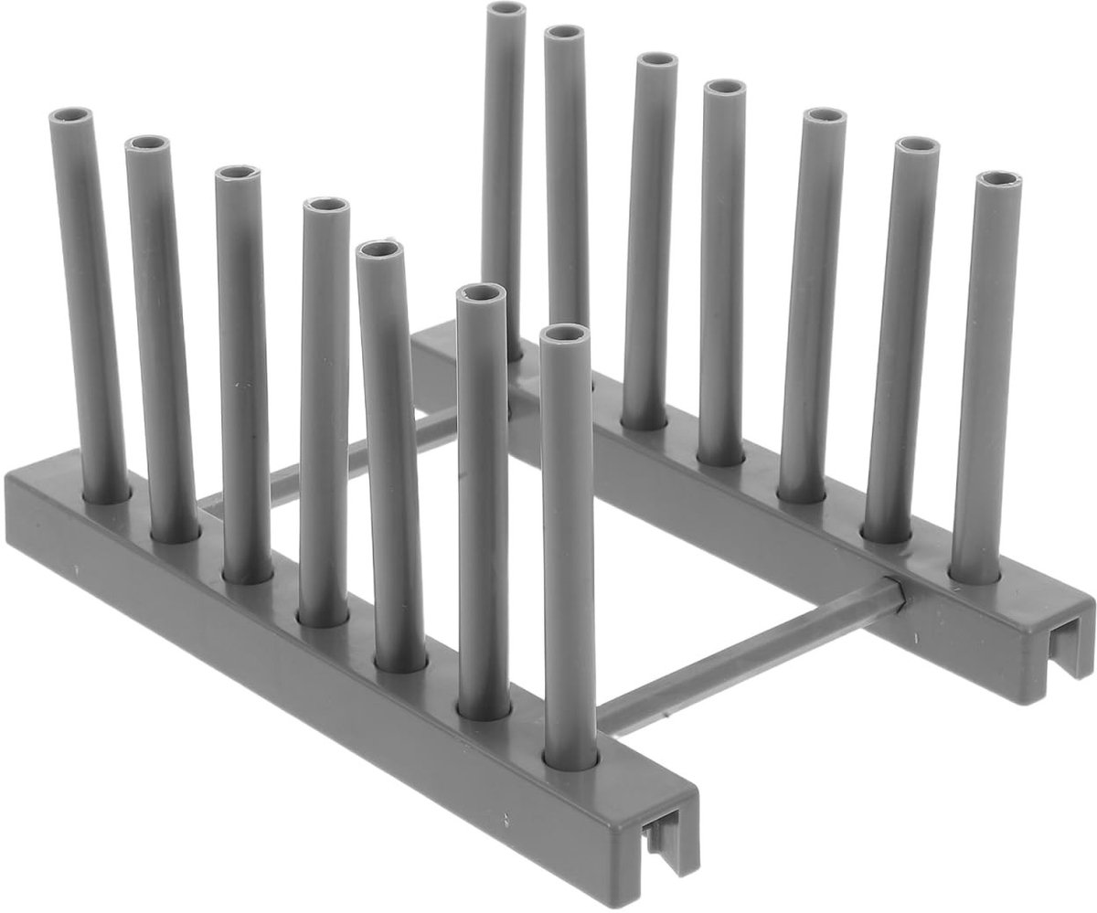 Dailygoods - Dailygoody - Schotelhouder - Afdruiprek voor borden - Ruimtebesparend en praktisch - Grijs - Potdekselhouder - Geschikt voor keuken - Snijplank organize