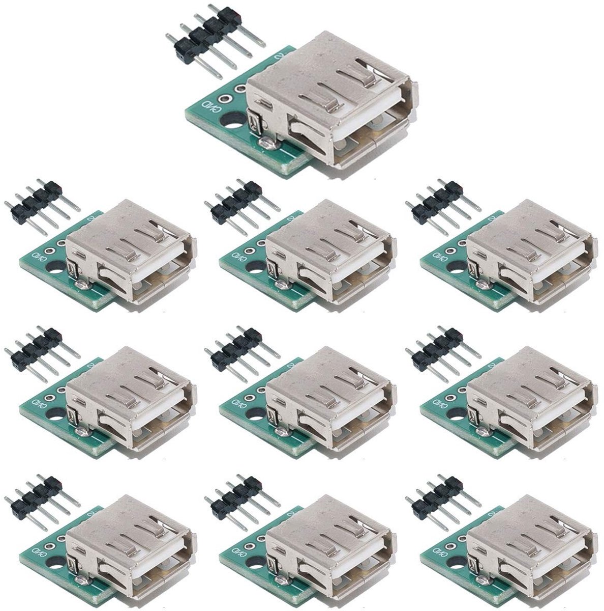 10 Stuks DIY Mini Micro USB naar DIP Adapter 2.54mm 5-pin Vrouwelijke Connector voor PCB, USB 2.0 en USB 3.0 Converter