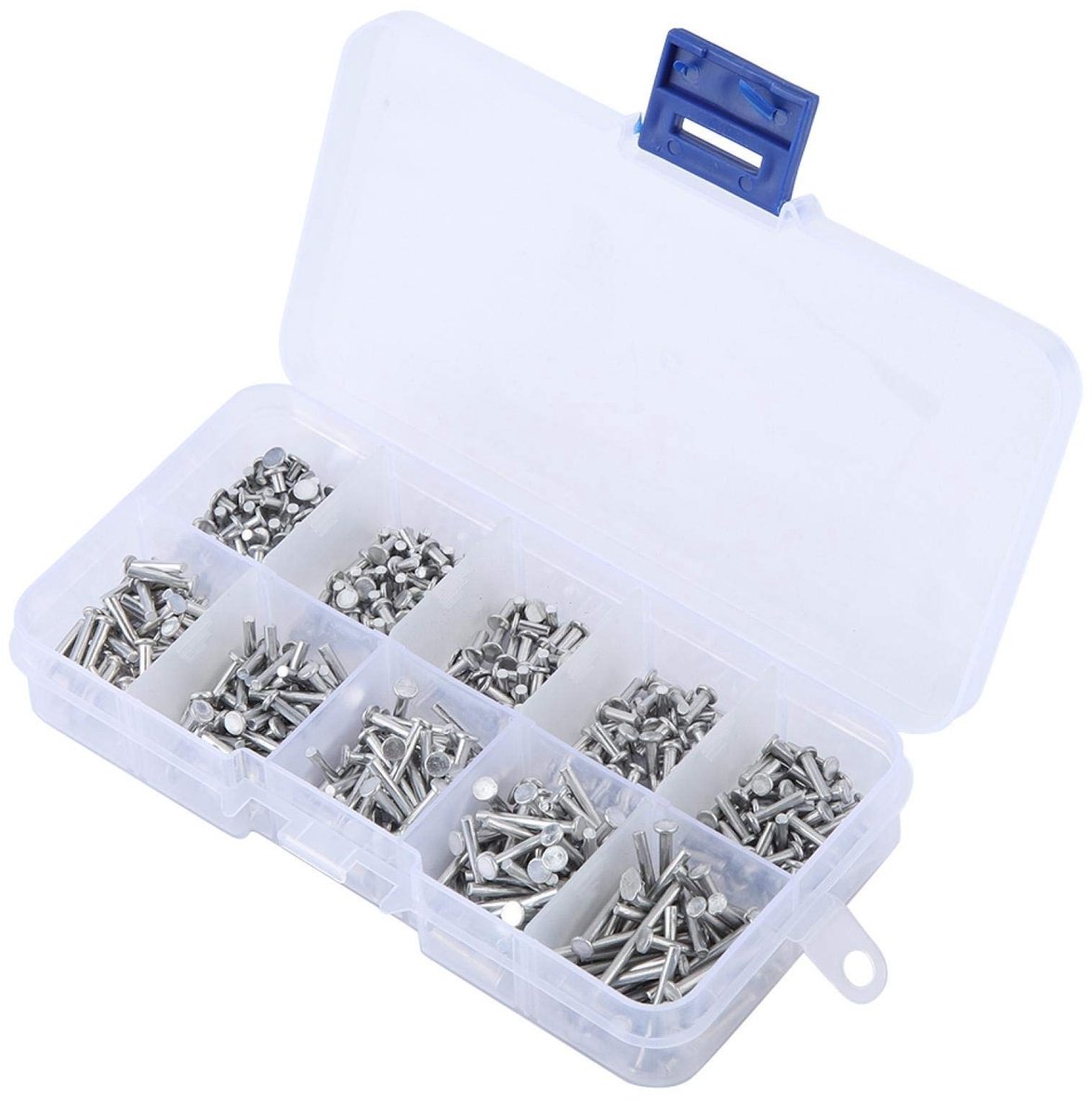 Dailygoods - Set van 500 Aluminium Klinknagels met Diverse Afmetingen