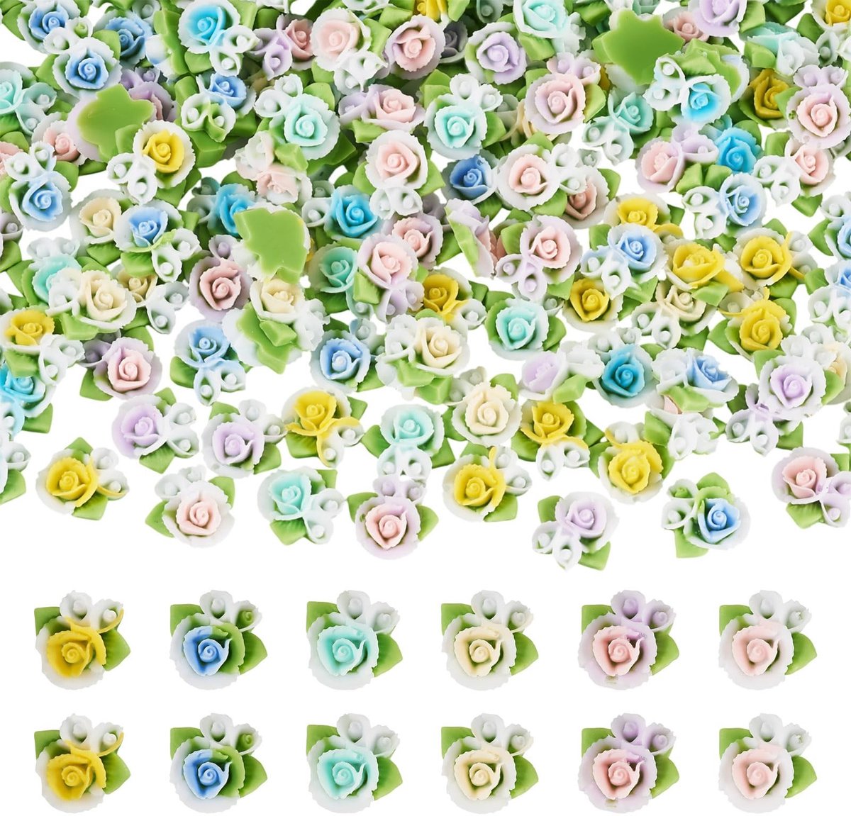 Dailygoods - 200 Stuks Mini Hars Bloem Cabochons voor Decoratie