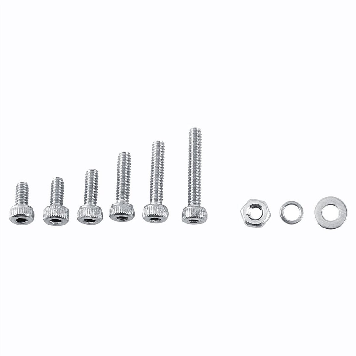 Dailygoods - 600 Stuks Inbusschroeven M2 Assortiment - Roestvrij Staal Bouten en Moeren Set - Dop en Platte Knopkop - Voor Bouw en Industrie