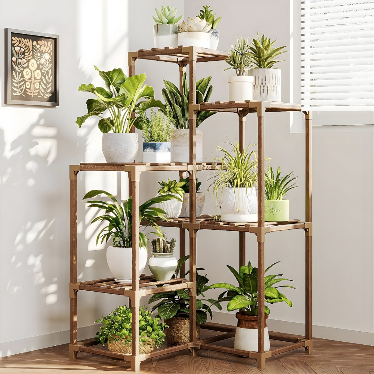 REN® Plantenrek - Plantentafel - Plantenstandaard Binnen - Plantenrek Binnen - 60cm x 30cm x 105cm