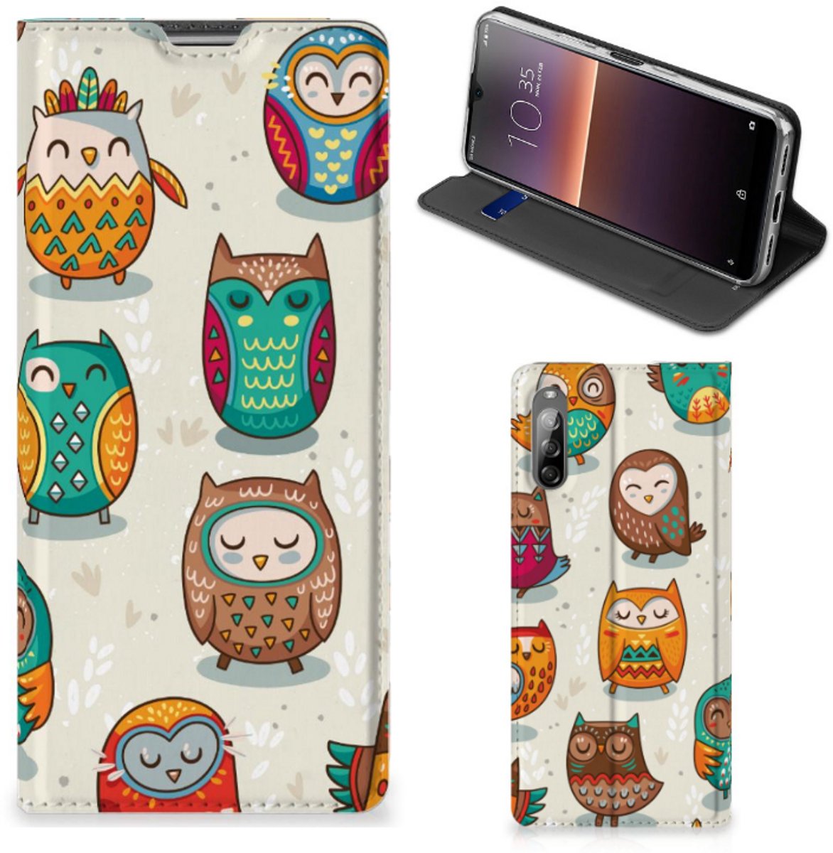 Sony Xperia L4 Hoesje maken Vrolijke Uilen