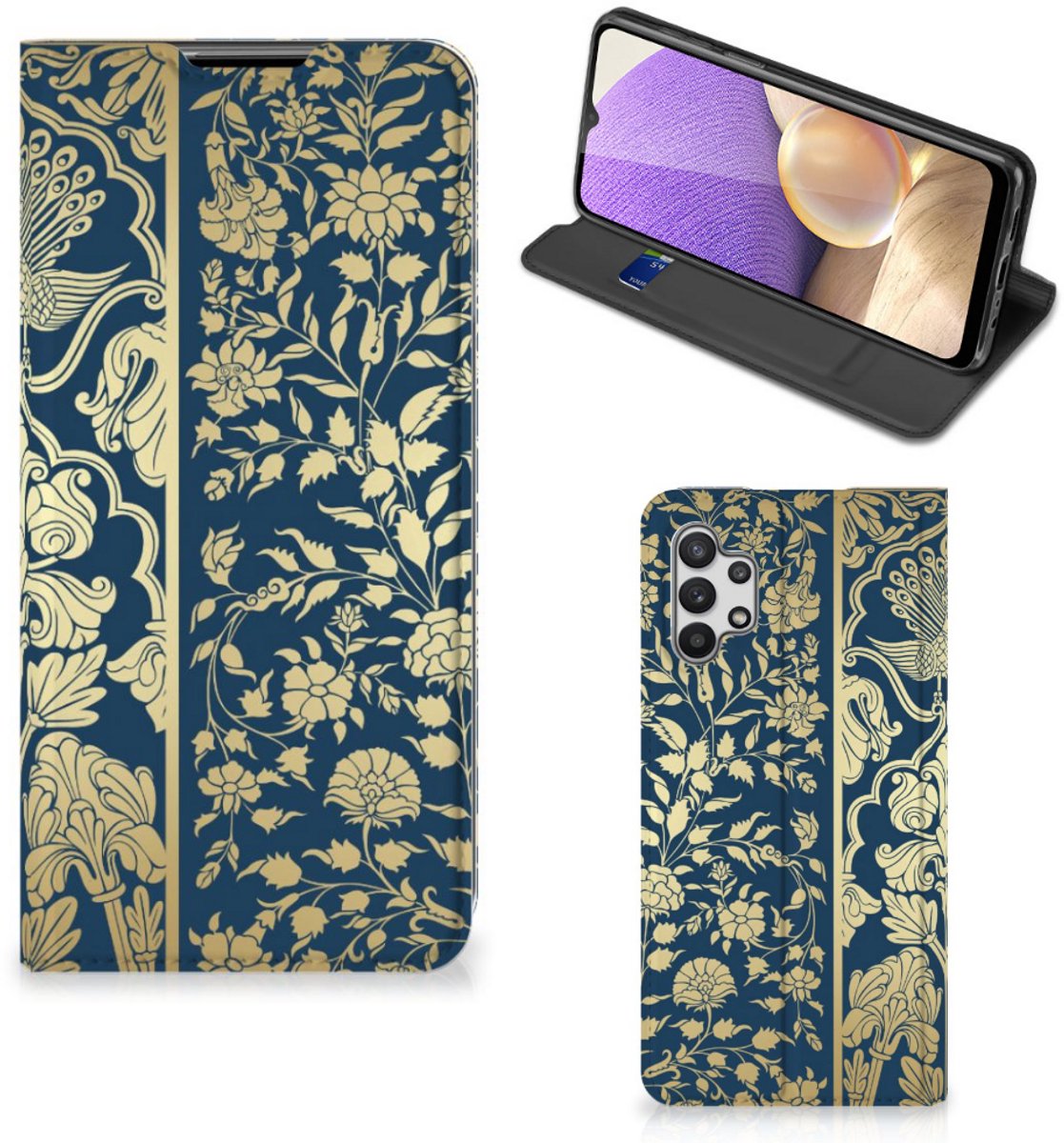 Samsung Galaxy A32 5G Smart Cover Beige Flowers