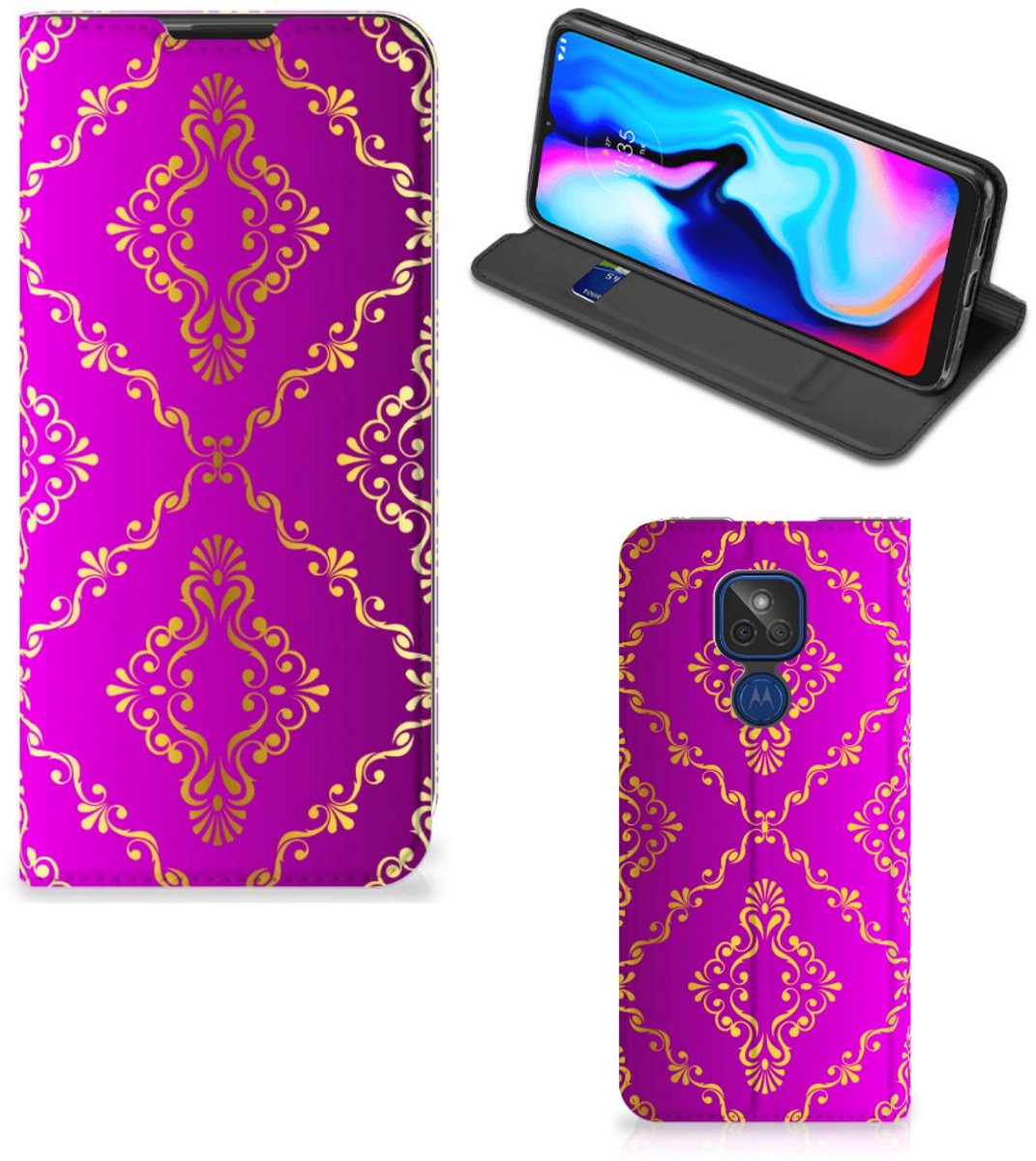 Telefoon Hoesje Motorola Moto G9 Play Barok Roze