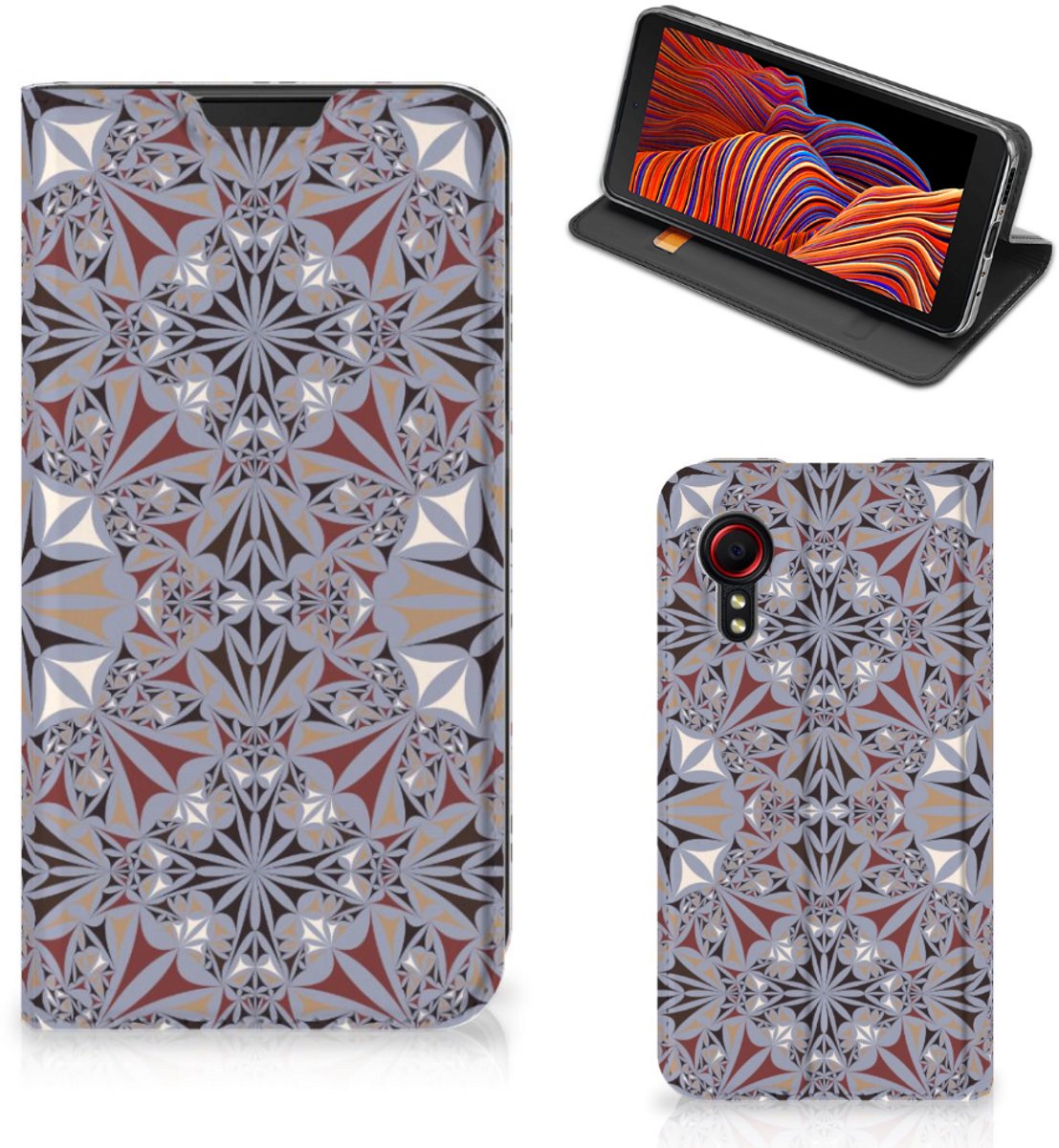 Samsung Galaxy Xcover 5 Standcase Flower Tiles