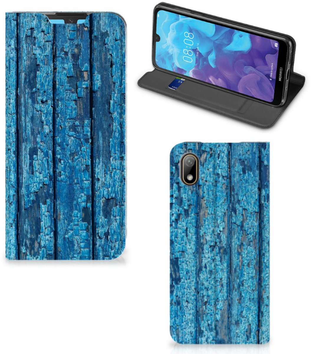 Huawei Y5 (2019) Book Wallet Case Wood Blue