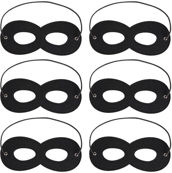 Masquerade Oogmasker Set - 6 Stuks Carnaval en Halloween Accessoires