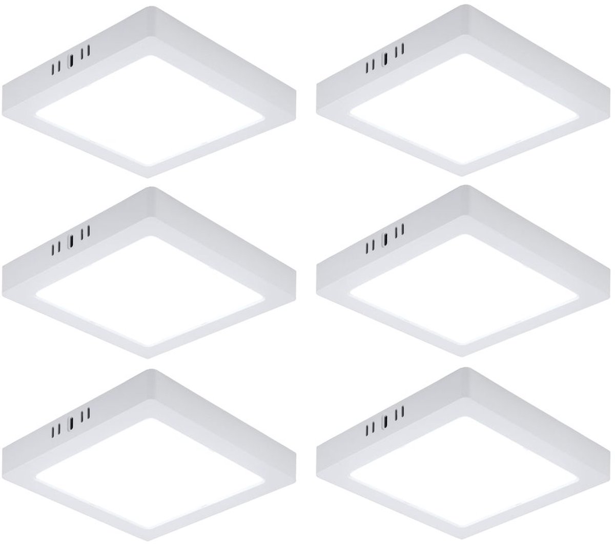 LED plafondlamp woonkamerlamp ganglamp opbouw paneel vierkante keukenlamp, wit kunststof,