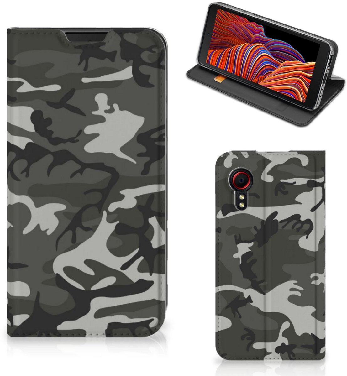 Samsung Galaxy Xcover 5 Hoesje met Magneet Army Light