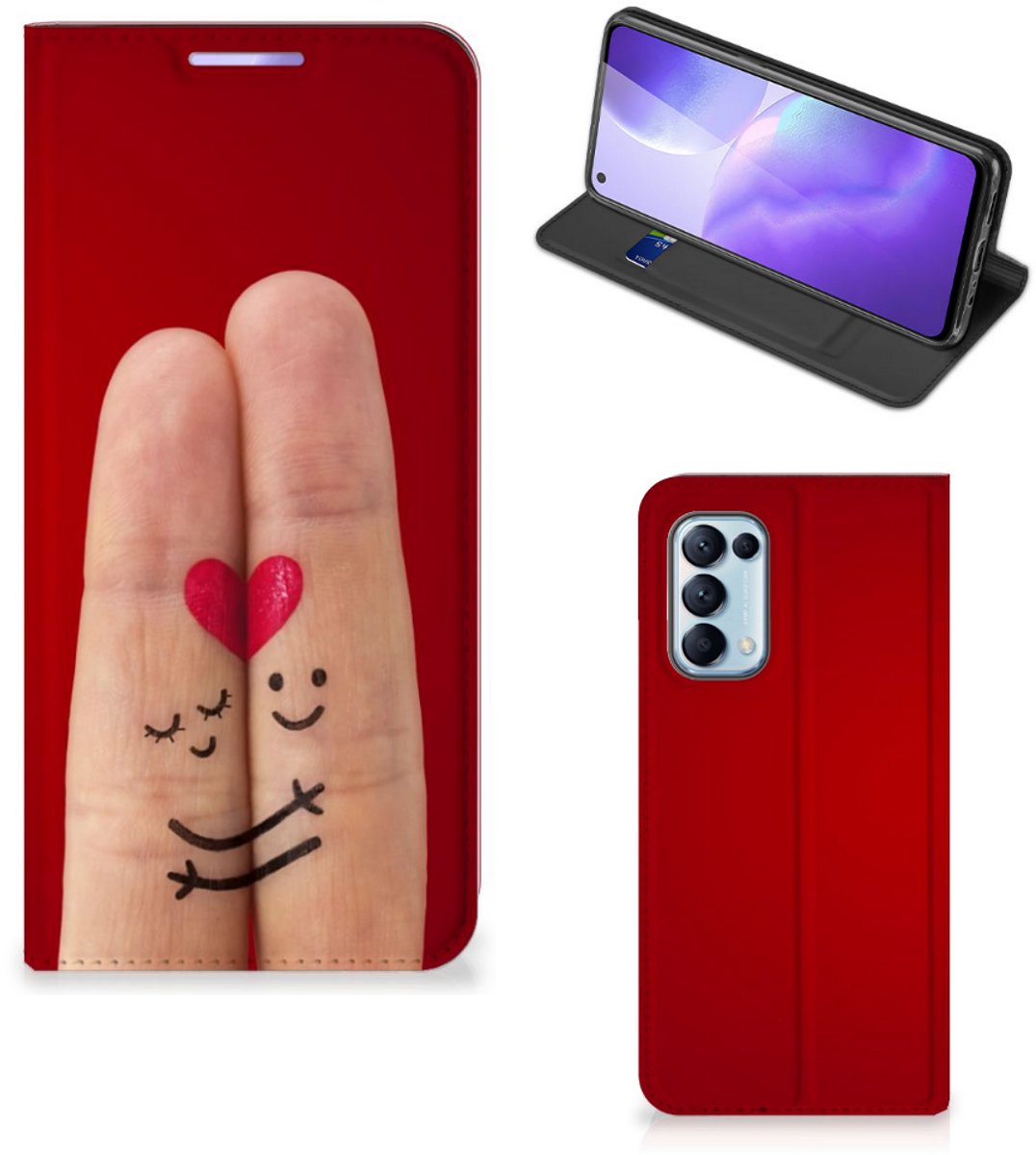 OPPO Find X3 Lite Hippe Standcase Liefde - Origineel Romantisch Cadeau