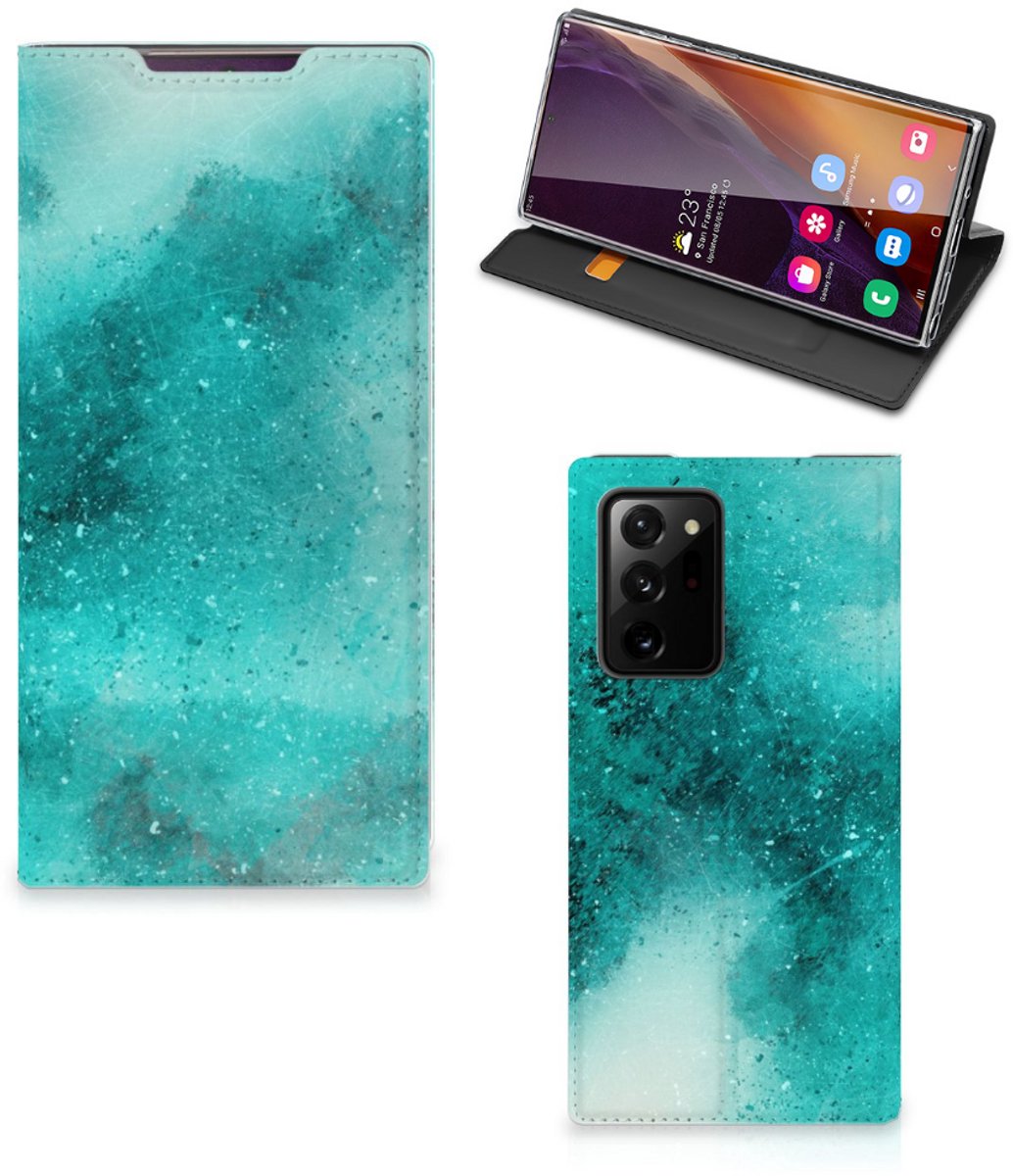 Bookcase Samsung Galaxy Note 20 Ultra Painting Blue