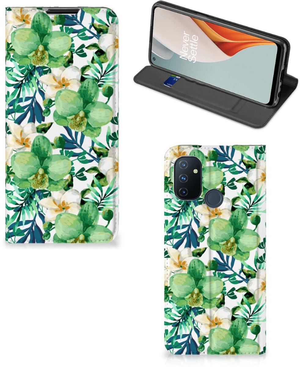 OnePlus Nord N100 Smart Cover Orchidee Groen